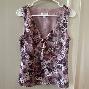 Ann Taylor Loft Satin Blouse - Floral - Size 8